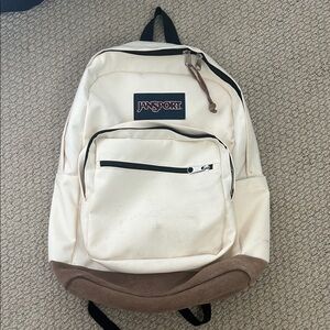 JanSport Classic Cream and Brown Backpack